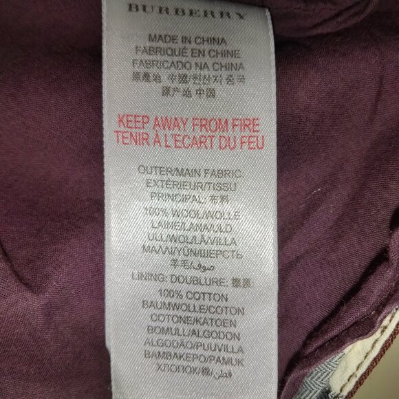 Burberry girls burgundy skirt with pockets size 6 - Picture 3 of 5